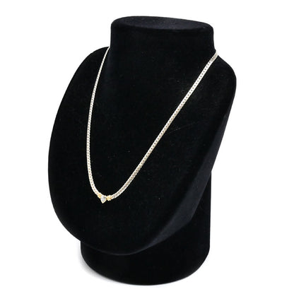 STAR JEWELRY スタージュエリー SV925/K14YG ネックレス キュービックジルコニア 8.5g 40cm レディース【中古】