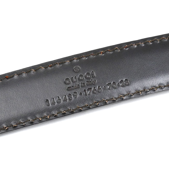 GUCCI グッチ グッチシマ プレートバックル ベルト ブラウン 146439 
70/28 レディース【中古】