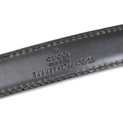 GUCCI グッチ グッチシマ プレートバックル ベルト ブラウン 146439 
70/28 レディース【中古】