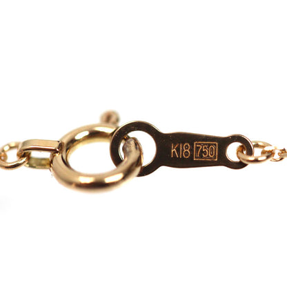 K18PG ピンクゴールド ネックレス 小豆 0.9g 40cm レディース【中古】