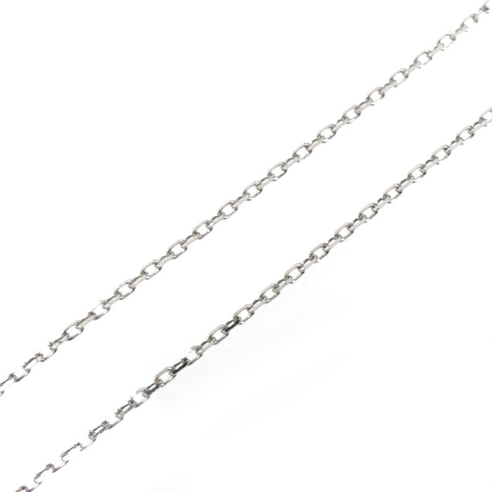 K18WG ホワイトゴールド ネックレス 小豆 1.0g 40cm レディース【中古】