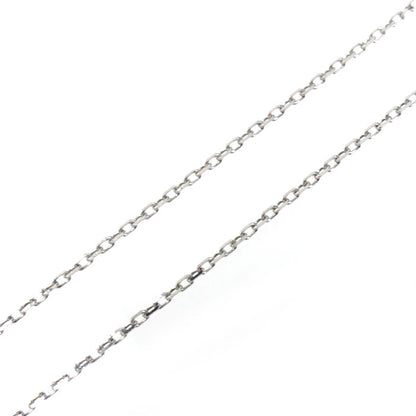 K18WG ホワイトゴールド ネックレス 小豆 1.0g 40cm レディース【中古】