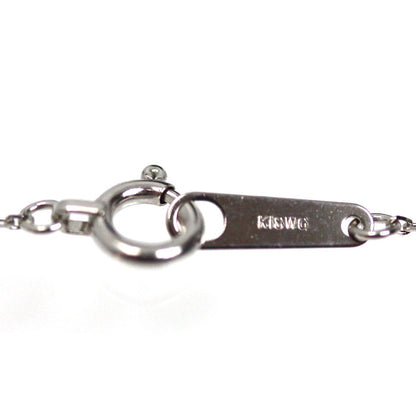 K18WG ホワイトゴールド ネックレス 小豆 1.0g 40cm レディース【中古】