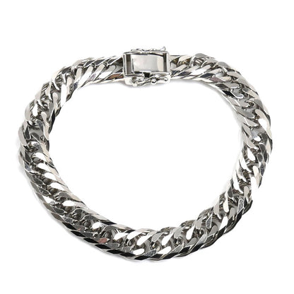 Pt850プラチナ ブレスレット 喜平8面トリプルカット 51.2g 20cm メンズ【中古】