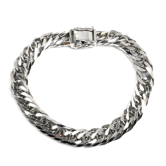 Pt850プラチナ ブレスレット 喜平8面トリプルカット 51.2g 20cm メンズ【中古】