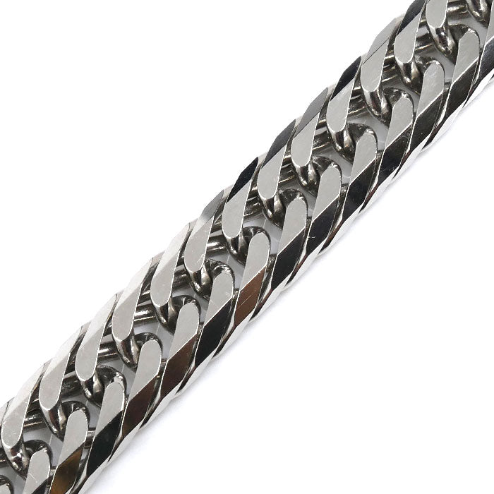 Pt850プラチナ ブレスレット 喜平8面トリプルカット 51.2g 20cm メンズ【中古】