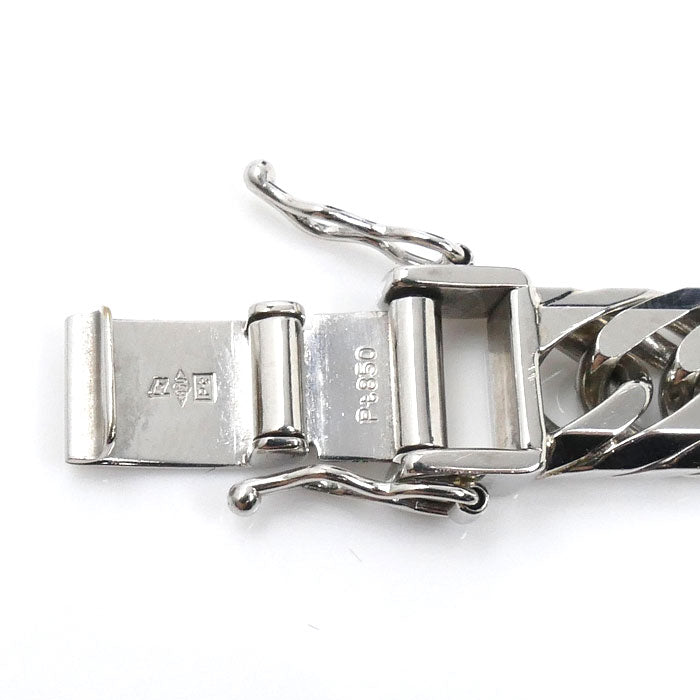 Pt850プラチナ ブレスレット 喜平8面トリプルカット 51.2g 20cm メンズ【中古】