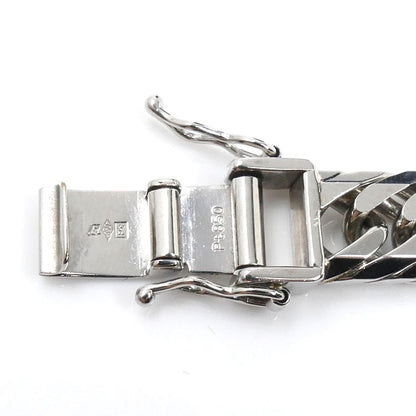Pt850プラチナ ブレスレット 喜平8面トリプルカット 51.2g 20cm メンズ【中古】