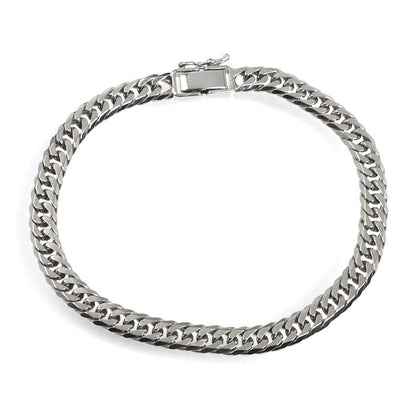 Pt850プラチナ ブレスレット 喜平6面Wカット 20.1g 18.5cm ユニセックス【中古】