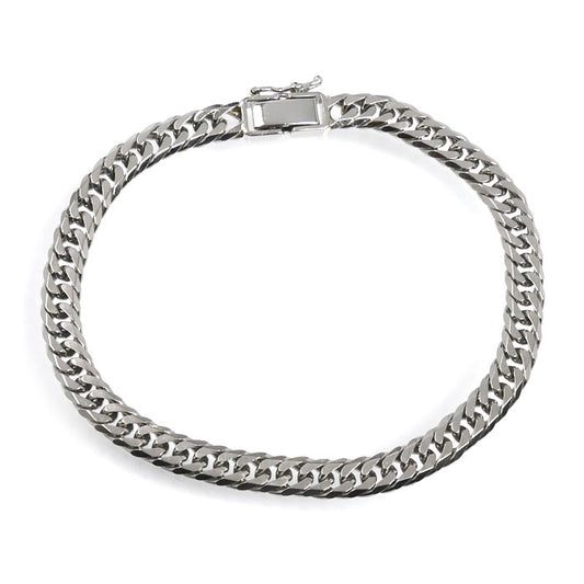 Pt850プラチナ ブレスレット 喜平6面Wカット 20.1g 18.5cm ユニセックス【中古】