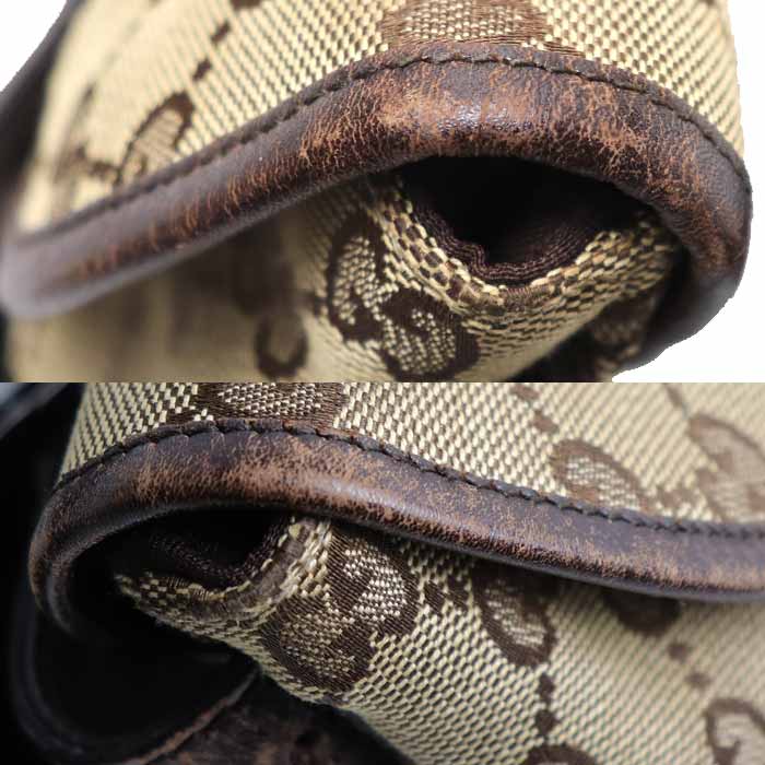 GUCCI グッチ GGキャンバス ウエストバッグ ボディバッグ ベージュ/ブラウン 145851 ユニセックス【中古】