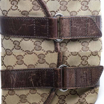 GUCCI グッチ GGキャンバス ウエストバッグ ボディバッグ ベージュ/ブラウン 145851 ユニセックス【中古】