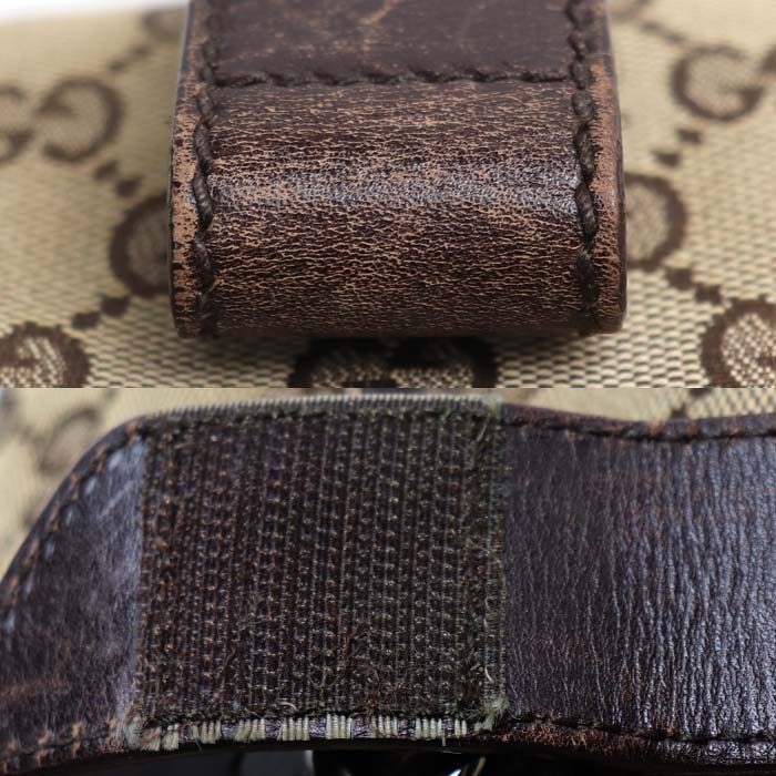 GUCCI グッチ GGキャンバス ウエストバッグ ボディバッグ ベージュ/ブラウン 145851 ユニセックス【中古】