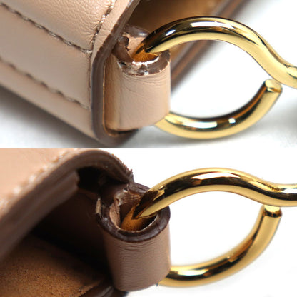 Stella McCartney ステラマッカートニー ロゴ ミニ クロスボディ ショルダーバッグ ピンクベージュ 700073 レディース【中古】