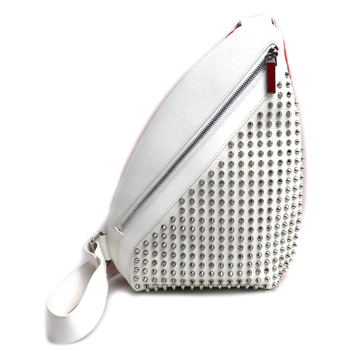 Christian Louboutin クリスチャンルブタン ファンキー ボディバッグ ホワイト 1255046H924 メンズ【中古】【美品】