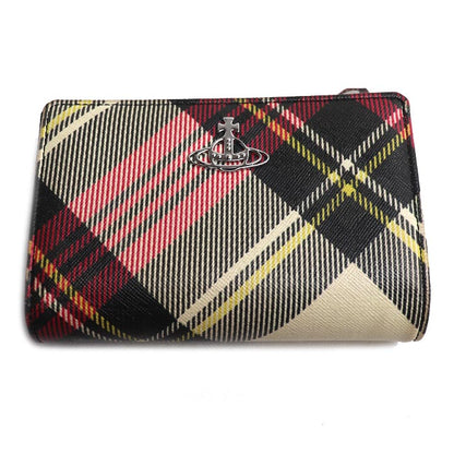 Vivienne Westwood ヴィヴィアンウエストウッド ヴィーガン チェック 二つ折り財布 51080028U レディース【中古】
