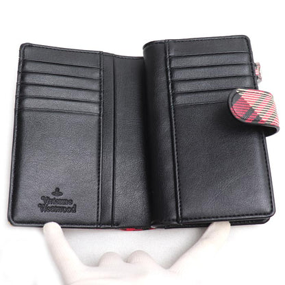 Vivienne Westwood ヴィヴィアンウエストウッド ヴィーガン チェック 二つ折り財布 51080028U レディース【中古】