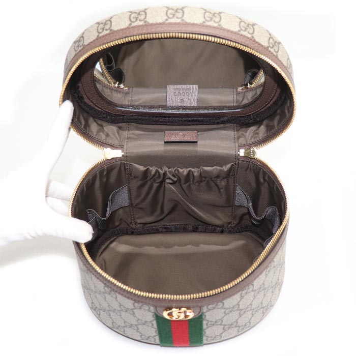 GUCCI グッチ オフィディア GG コスメティックケース ハンドバッグ ベージュ/ブラウン 611001 シェリーライン レディース【中古】