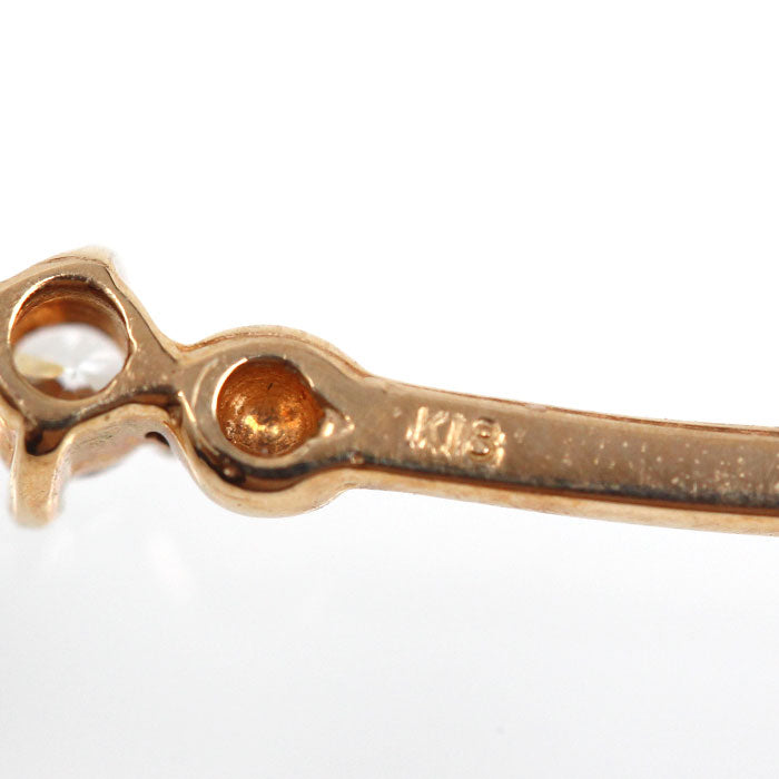 K18WG ホワイトゴールド K18PG ピンクゴールド ネックレス ダイヤモンド 3.1g 40cm レディース【中古】
