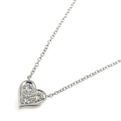 TIFFANY&Co. ティファニー Pt950プラチナ センチメンタルハート 3PD ネックレス ダイヤモンド 3.1g 42cm レディース【中古】