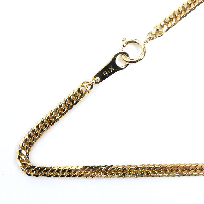 K18YG イエローゴールド ネックレス 喜平6面Wカット 10.1g 40cm レディース【中古】