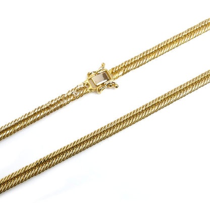 K18YG イエローゴールド ネックレス 喜平6面Wカット 10.1g 40cm レディース【中古】