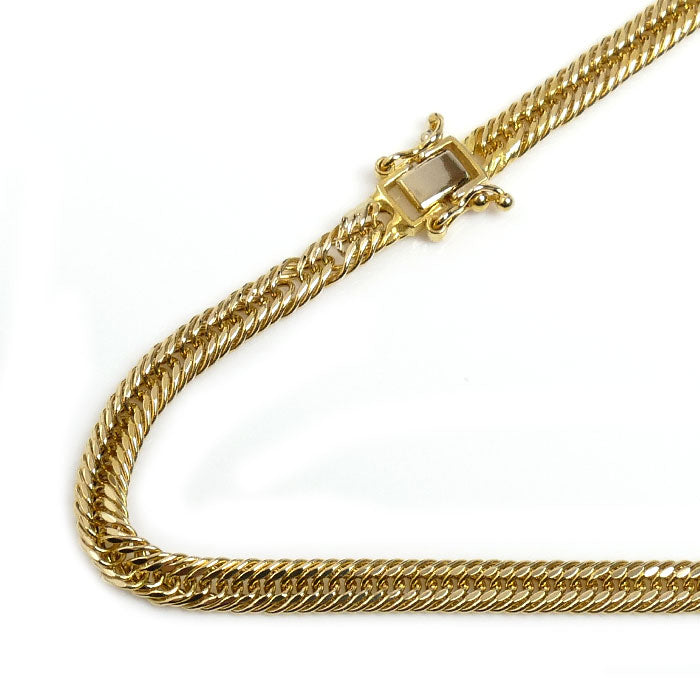 K18YG イエローゴールド ネックレス 喜平6面Wカット 10.1g 40cm レディース【中古】