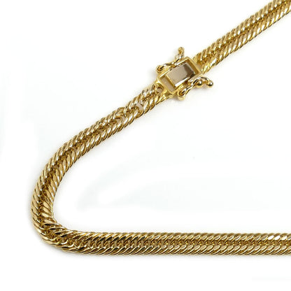 K18YG イエローゴールド ネックレス 喜平6面Wカット 10.1g 40cm レディース【中古】