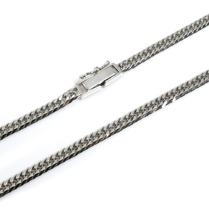 Pt850プラチナ ネックレス 喜平6面Wカット 13.0g 40cm レディース【中古】