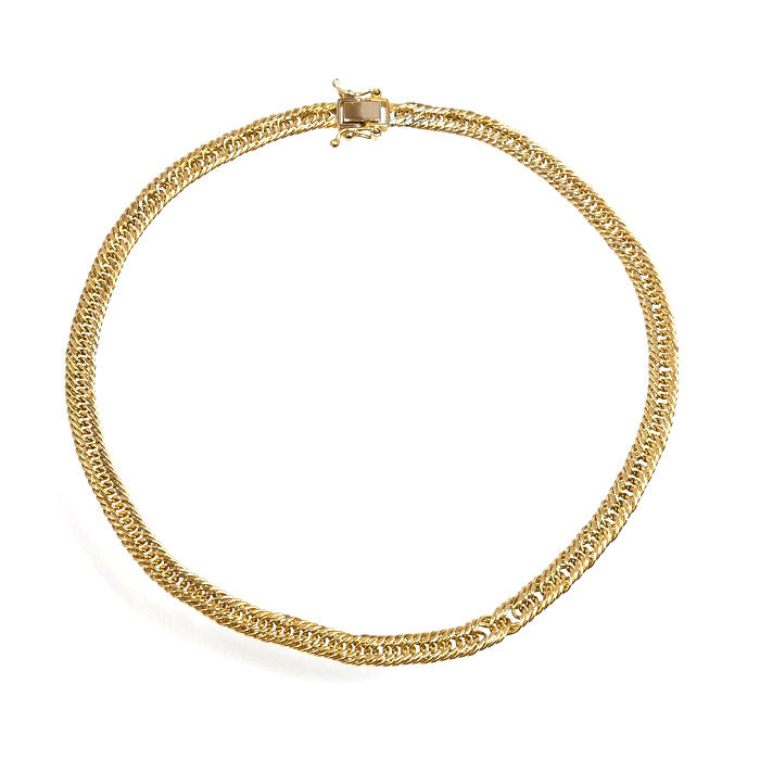 K18YG イエローゴールド 喜平2面クアトロ ブレスレット 2.4g 19cm ユニセックス【中古】