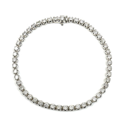 Pt850プラチナ テニス ブレスレット ダイヤモンド3.00ct 13.4g 18.0cm レディース【中古】