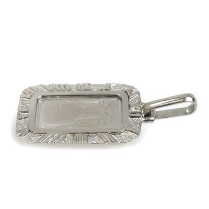 Pt999.5/900 1gインゴット ペンダントトップ 4.1g ユニセックス【中古】
