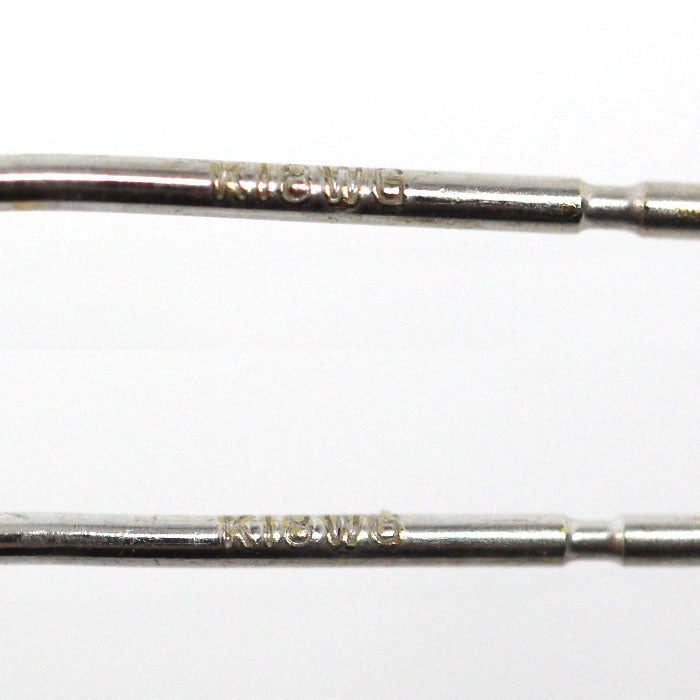 K18WG ホワイトゴールド 扇モチーフ ピアス ダイヤモンド0.30ct/0.30ct 1.2g レディース【中古】