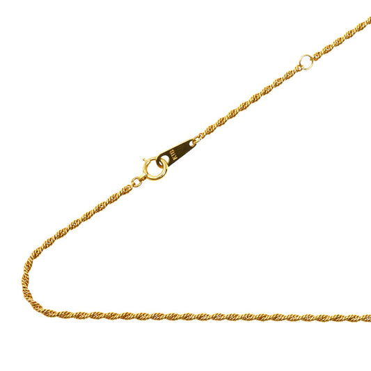 K18YG イエローゴールド ロープ ネックレス 5.7g 43cm レディース【中古】