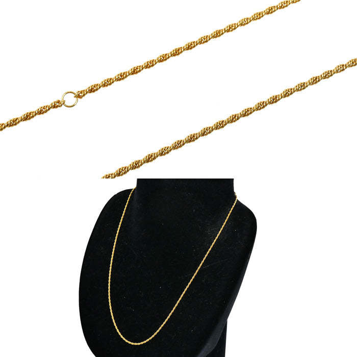 K18YG イエローゴールド ロープ ネックレス 5.7g 43cm レディース【中古】
