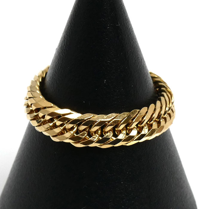 K18YG イエローゴールド 12面トリプル リング・指輪 12号 2.7g レディース【中古】