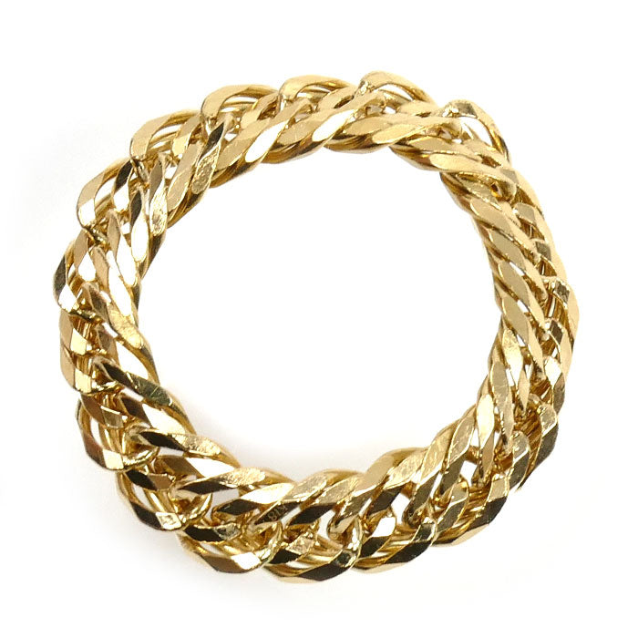 K18YG イエローゴールド 12面トリプル リング・指輪 12号 2.7g レディース【中古】