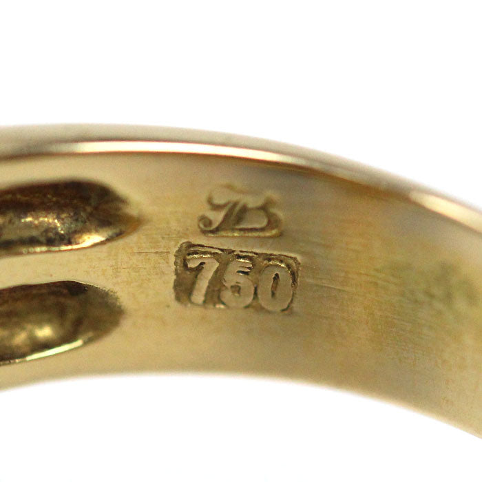 K18YG イエローゴールド ヘビ リング・指輪 9号 7.7g レディース【中古】