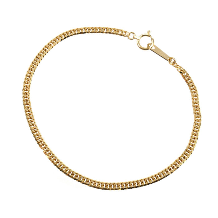 K18YG イエローゴールド ブレスレット 喜平6面Wカット 3.5g 17.5cm レディース【中古】