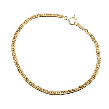 K18YG イエローゴールド ブレスレット 喜平6面Wカット 3.5g 17.5cm レディース【中古】