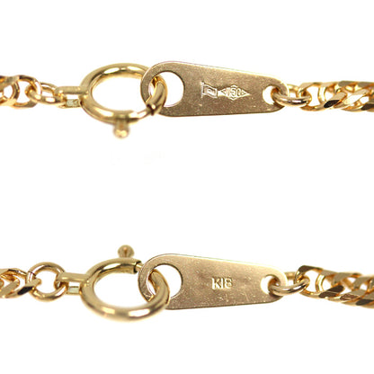 K18YG イエローゴールド ブレスレット 喜平6面Wカット 3.5g 17.5cm レディース【中古】