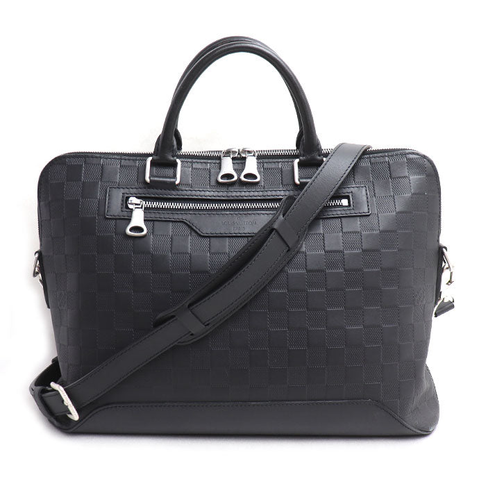 LOUIS VUITTON ルイ・ヴィトン アヴェニュー ブリーフケース ブリーフケース ダミエアンフィニ ブラック N41019 MB2168 メンズ【中古】