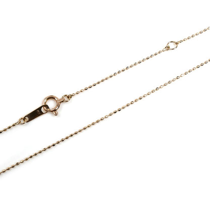 K10PG ピンクゴールド ネックレス ダイヤモンド0.20ct 1.3g 40cm レディース【中古】