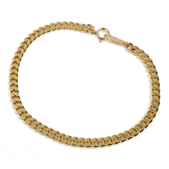 K18YG イエローゴールド ブレスレット 喜平2面カット 10.1g 18cm レディース【中古】