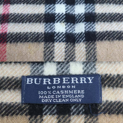 BURBERRY バーバリー ロンドン ノバチェック マフラー ベージュ レディース【中古】