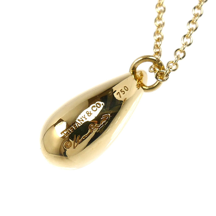 TIFFANY&Co. ティファニー K18YG イエローゴールド ティアドロップ ネックレス 4.7g 40cm レディース【中古】【美品】