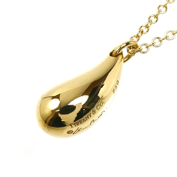 TIFFANY&Co. ティファニー K18YG イエローゴールド ティアドロップ ネックレス 4.7g 40cm レディース【中古】【美品】