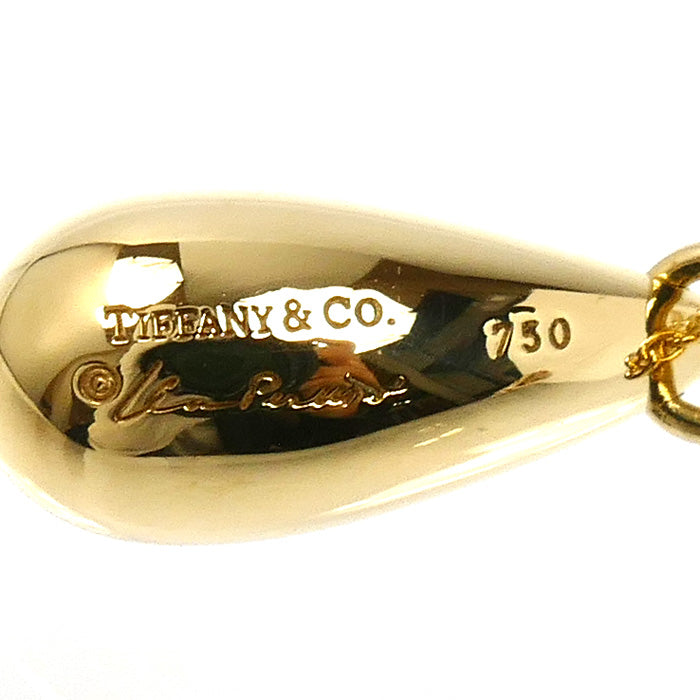 TIFFANY&Co. ティファニー K18YG イエローゴールド ティアドロップ ネックレス 4.7g 40cm レディース【中古】【美品】