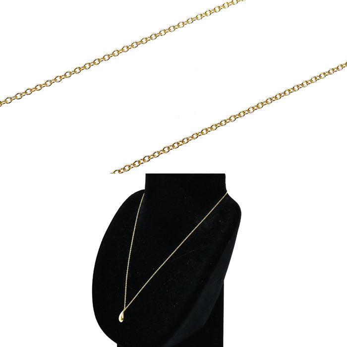 TIFFANY&Co. ティファニー K18YG イエローゴールド ティアドロップ ネックレス 4.7g 40cm レディース【中古】【美品】
