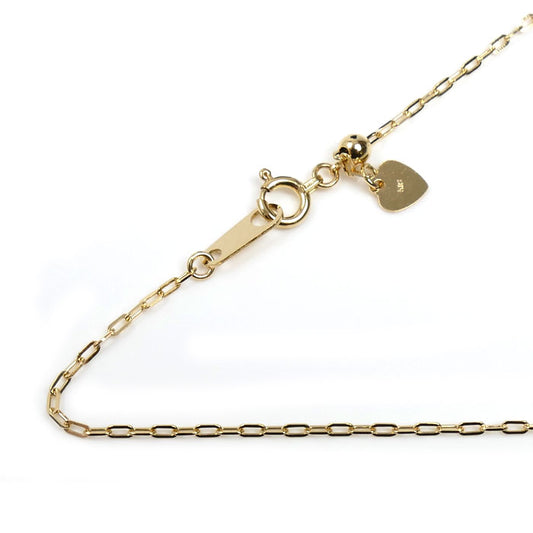 K18YG イエローゴールド ネックレス 小豆 2.2g ～50cm フリーチェーン レディース【中古】